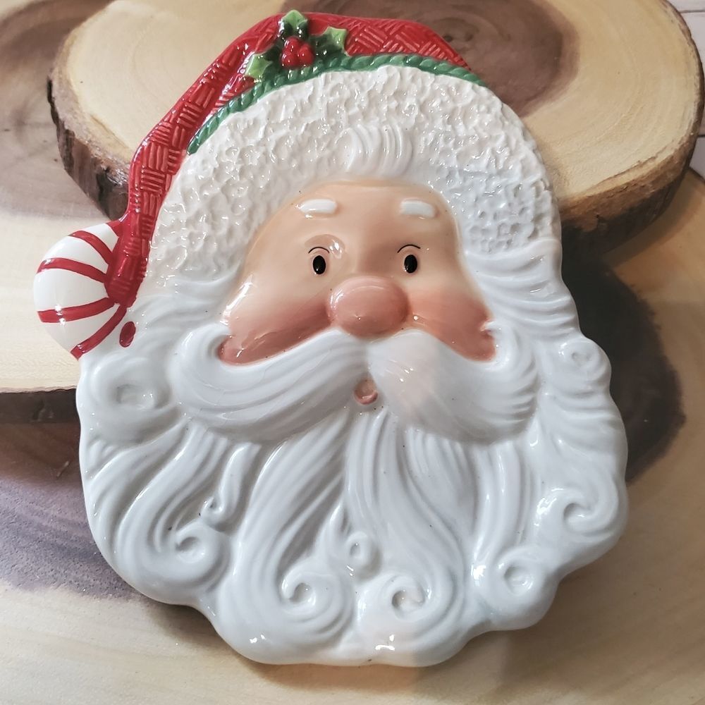 Vintage Fitz and Floyd Santa Candy Dish
